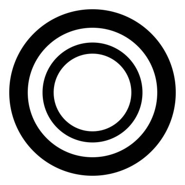 Lastik conta Grommet sızıntı o-ring simgesi yuvarlak siyah renk çizimi katı dış hat biçimi basit resim