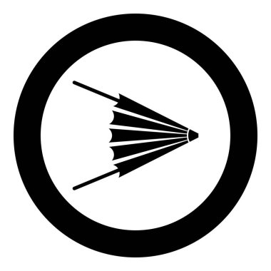 Hava üfleyici ateş körükleme forge simgesi yuvarlak siyah renk vektör illüstrasyonu katı dış hat biçimi basit resim