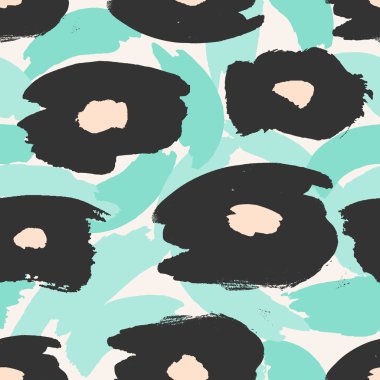 elle çizilmiş çiçek seamless modeli