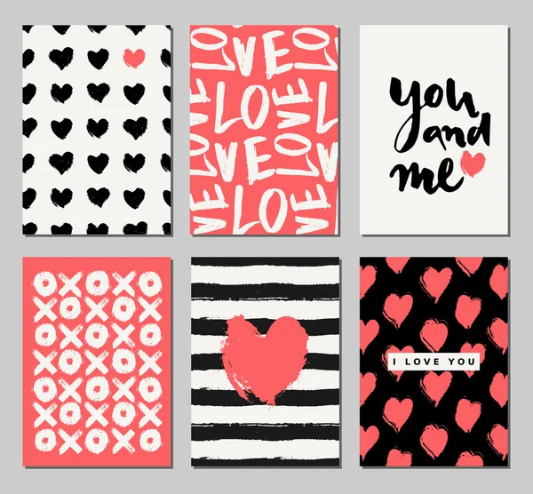 Día de San Valentín Diseños Set — Archivo Imágenes Vectoriales