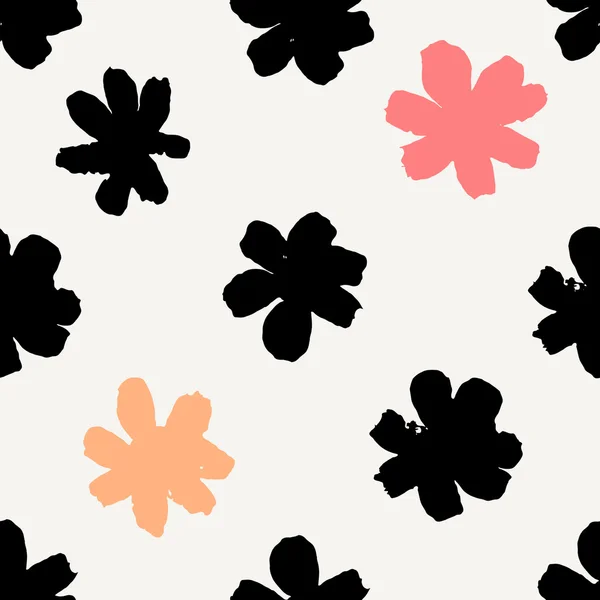 Hand Drawn Floral Seamless Pattern — Stock Vector