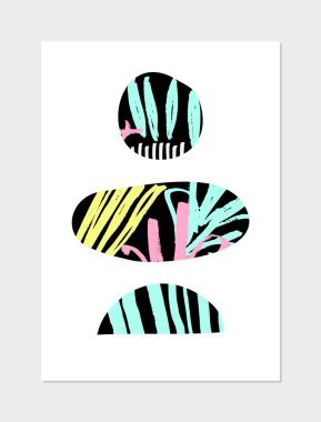 Soyut kolaj tasarım