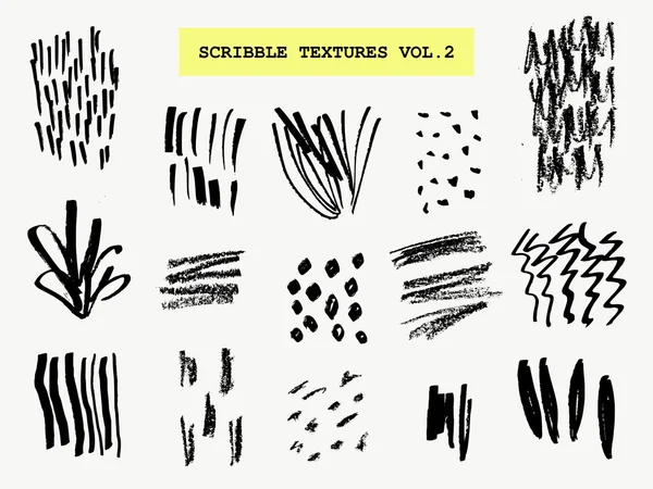 Scribble Textures Collection — Stock Vector