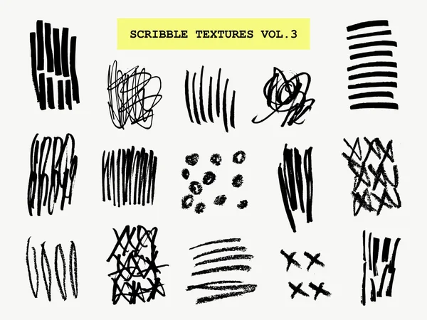 Scribble texturer Collection — Stock vektor