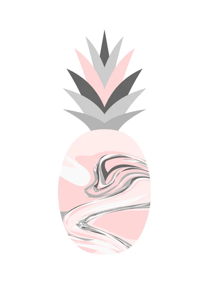 Mermer doku ananas tasarım — Stok Vektör
