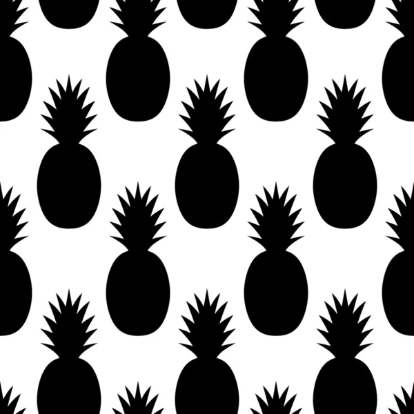 Modèle d'ananas noirs — Image vectorielle