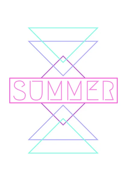 Abstraktes geometrisches Sommerdesign — Stockvektor