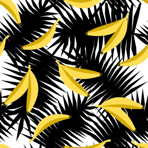 Бесшовный повторяющийся рисунок с бананами — стоковый вектор
