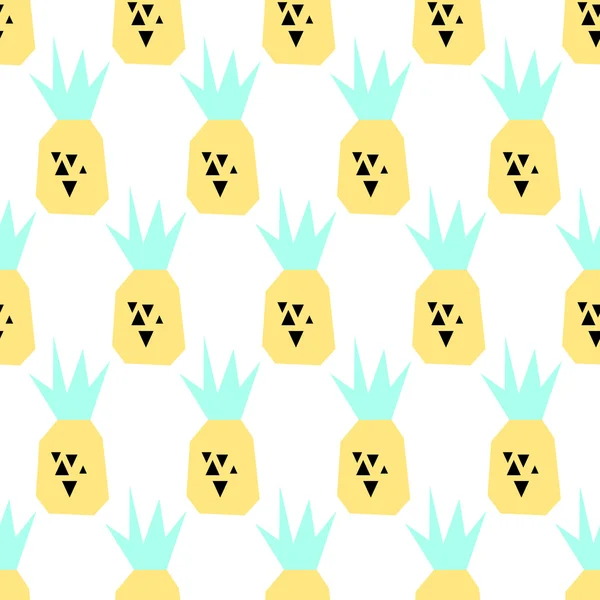 Modèle d'ananas sans couture — Image vectorielle