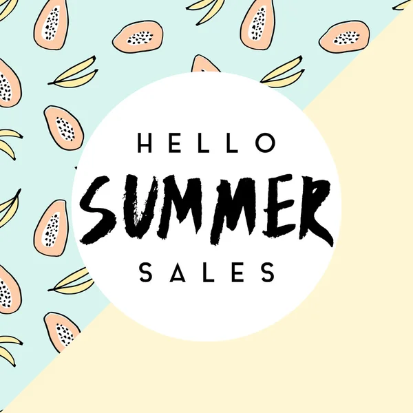 Summer Sale Poster Design — Stock Vector