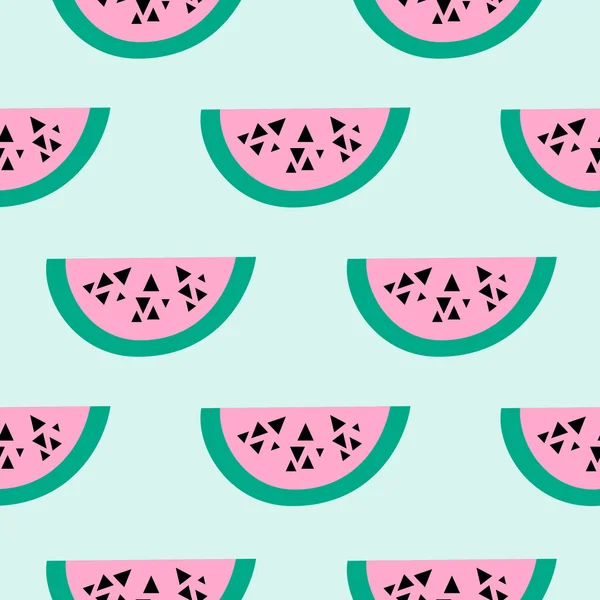 Naadloze watermeloen patroon — Stockvector