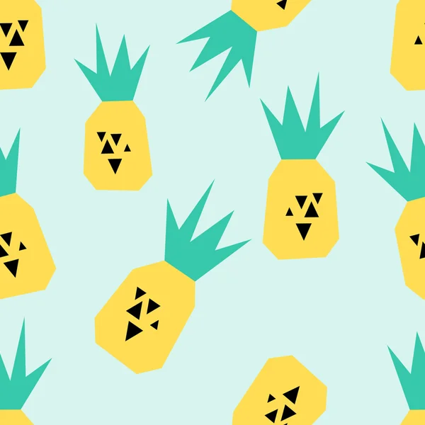 Modèle d'ananas sans couture — Image vectorielle