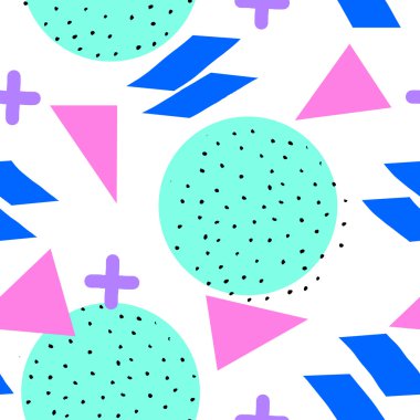Retro geometrik desen