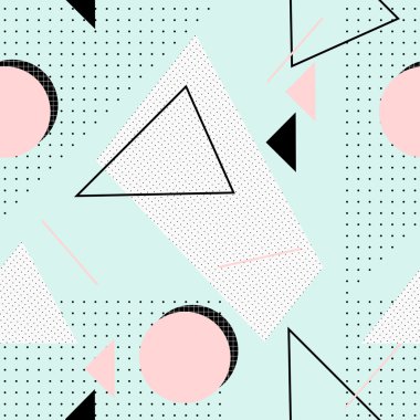 Retro geometrik desen