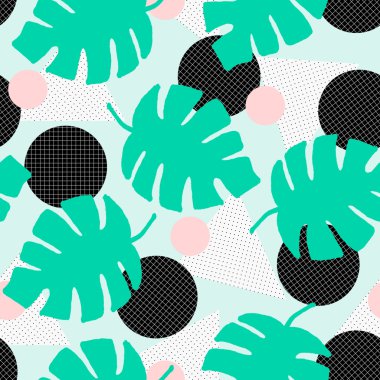 Retro geometrik desen