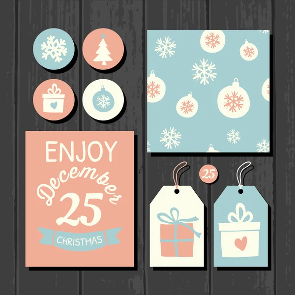 Christmas Paper Collection — Stock Vector