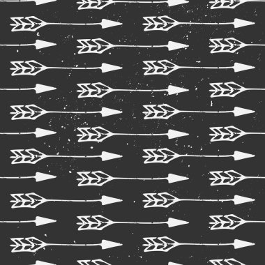 Çizilmiş kara tahta stili okları Seamless Modeli el