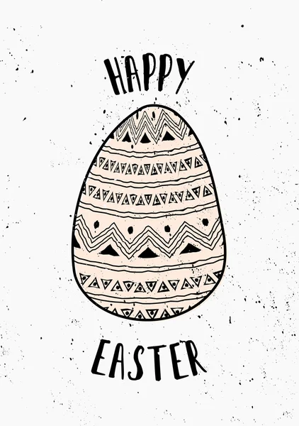 Kézzel rajzolt húsvéti üdvözlőlapot sablon — Stock Vector