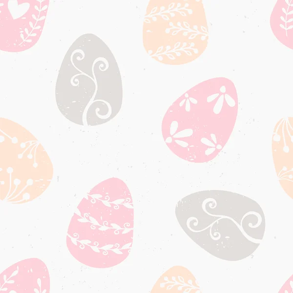 Modèle d'oeufs de Pâques dessinés à la main — Image vectorielle