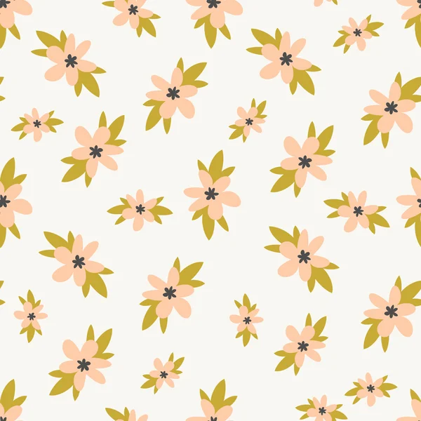 Modèle floral vintage sans couture — Image vectorielle