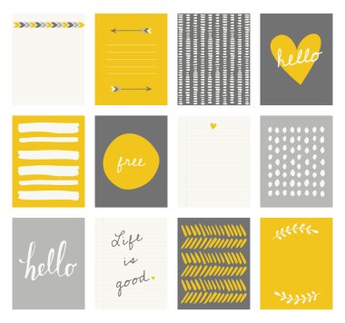 Greeting Card Templates Collection clipart