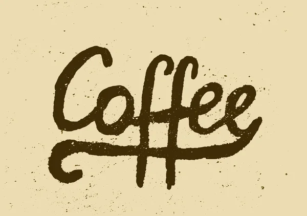 Diseño de café con letras a mano — Vector de stock