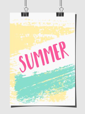 soyut fırça darbeleri Satılık poster