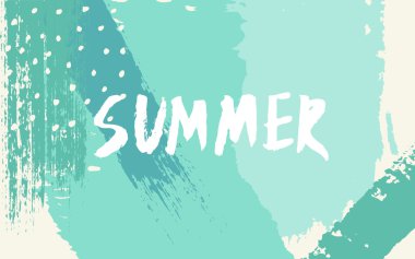 Soyut fırça darbeleri yaz tasarım