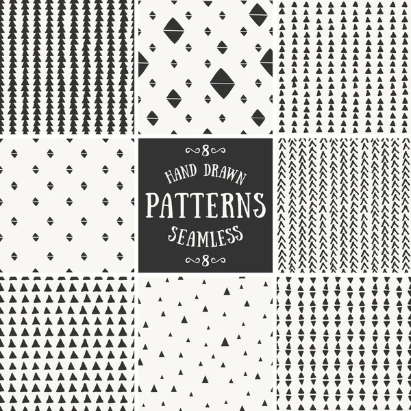 Astratto senza cuciture Patterns Collection — Vettoriale Stock