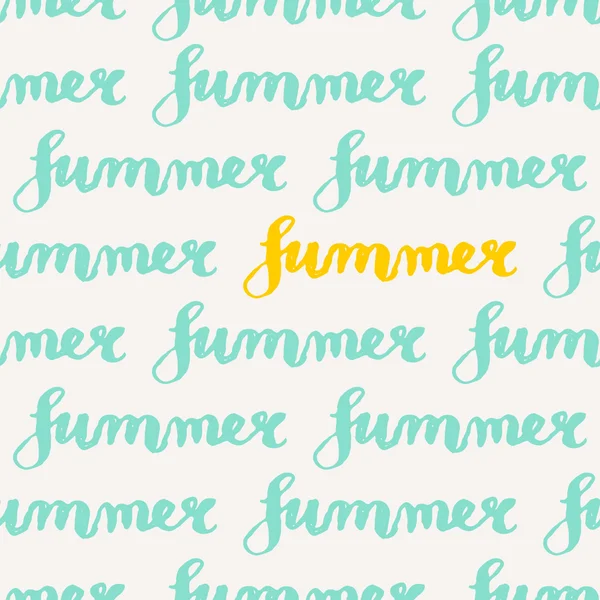 Typographic Design Summer Seamless Pattern — Stock vektor