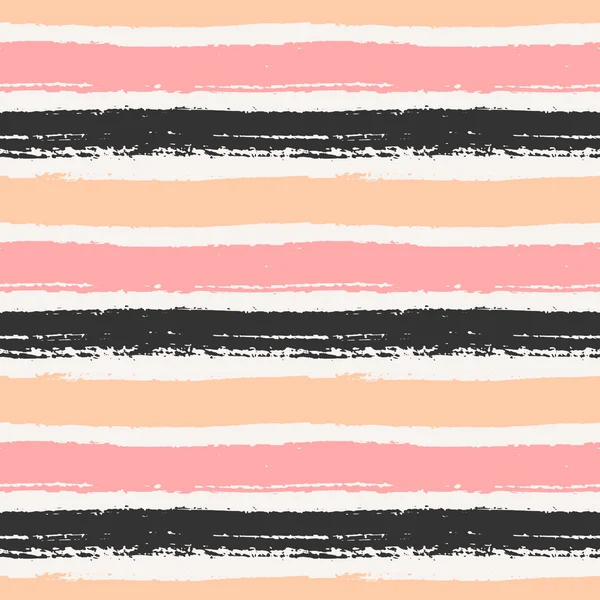 Hand Drawn Striped Seamless Pattern — Stock Vector