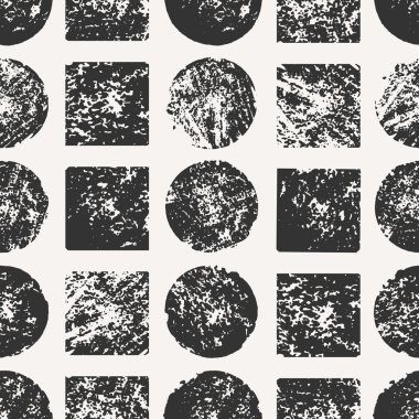 Round and Square Seamless Pattern