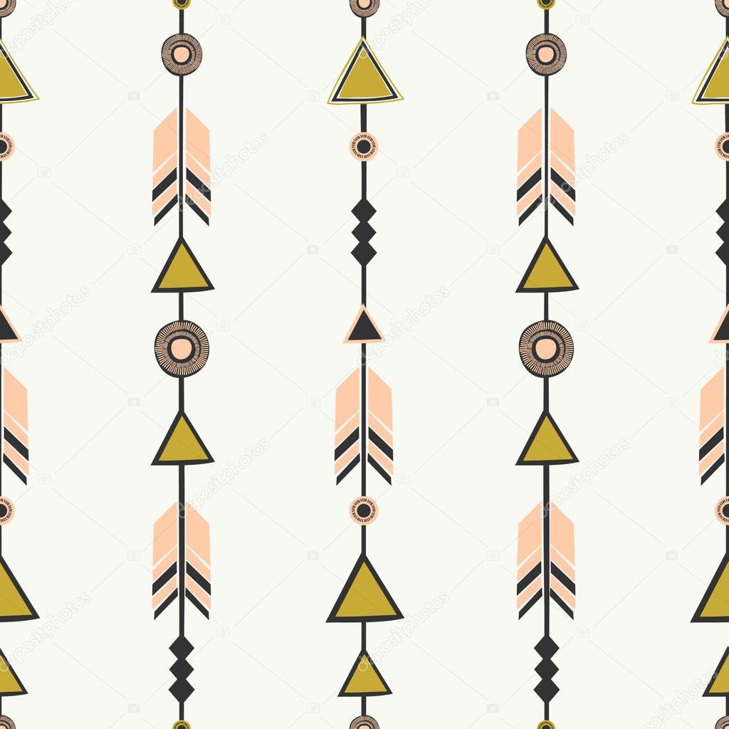 Tribal Style Arrows Seamless Pattern