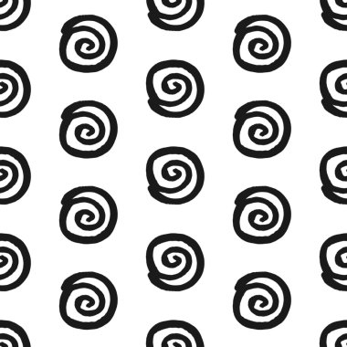 Spyral Shapes Seamless Pattern