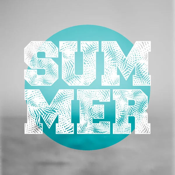 Abstract Typographic Summer Design — Stock Vector