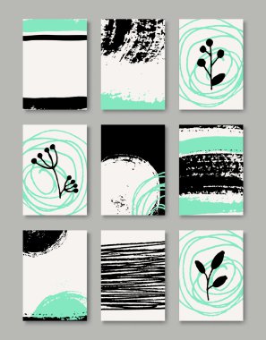 çizilmiş tebrik kartları koleksiyonu el