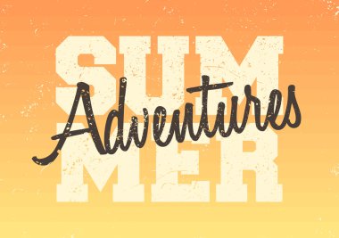 retro tarzı yaz Tipografik Tasarım