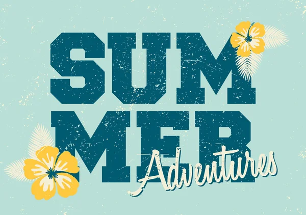 Retro-Stil Sommer typografisches Design — Stockvektor