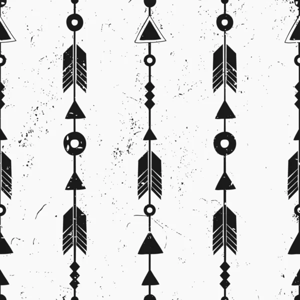 Flèches de style tribal Modèle sans couture — Image vectorielle