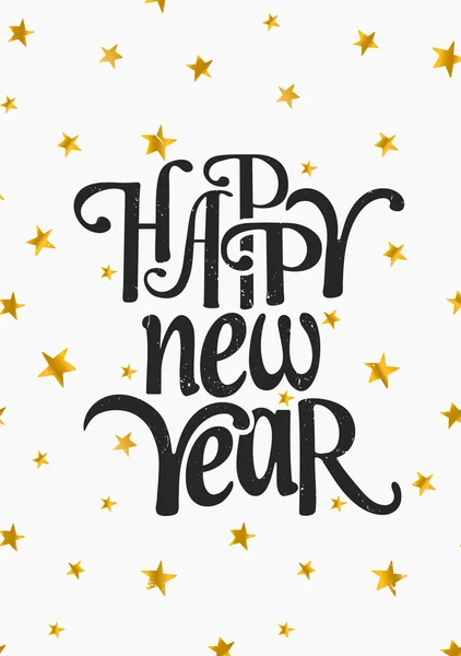 Šťastný nový rok přání šablona — Stockový vektor