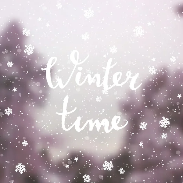 Christmas wenskaart "Winter Time" — Stockvector