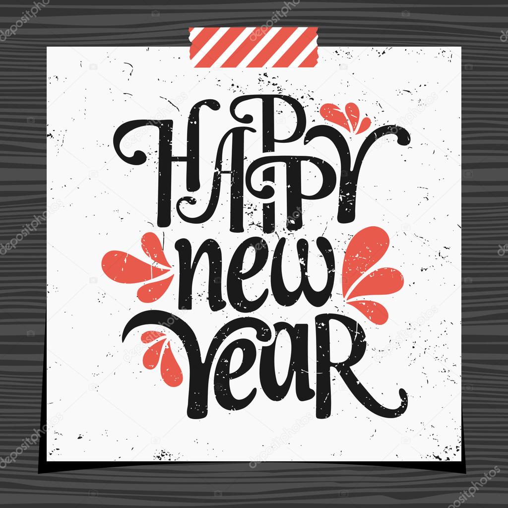 Happy New Year Greeting Card Template