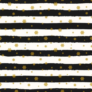 Kar taneleri ve çizgili Seamless Modeli