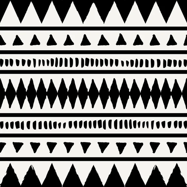 Hand drawn seamless repeating pattern with square shapes in black