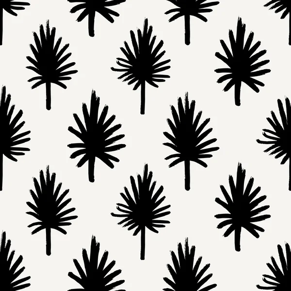 Palm Leaves Seamless Pattern — Stock Vector