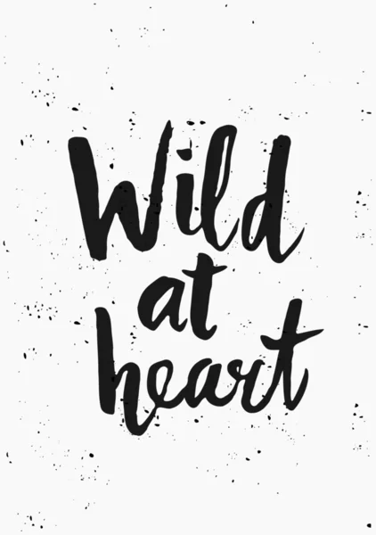 Wild at Heart Poster Design — 스톡 벡터