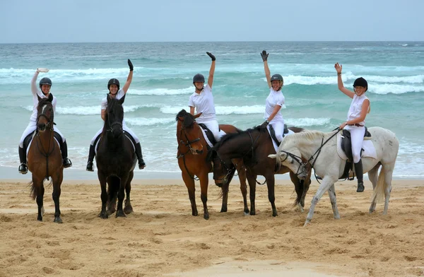 Cavaleiros de praia — Fotografia de Stock