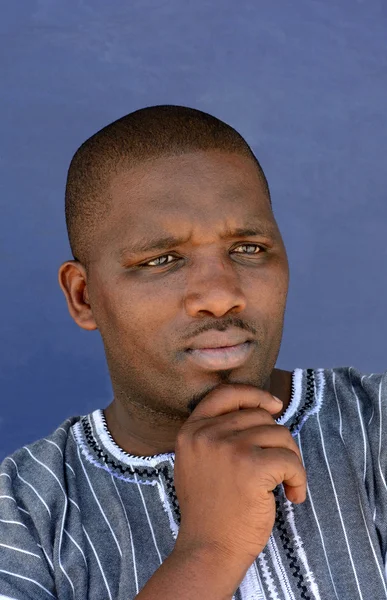 African black man thinking — Stock Photo, Image