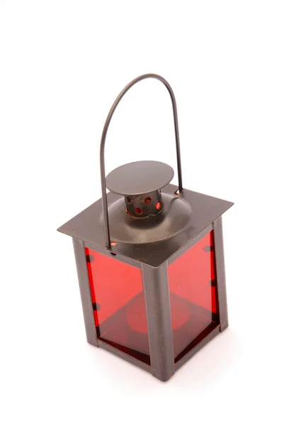 Kırmızı mum ışık fener — Stok fotoğraf
