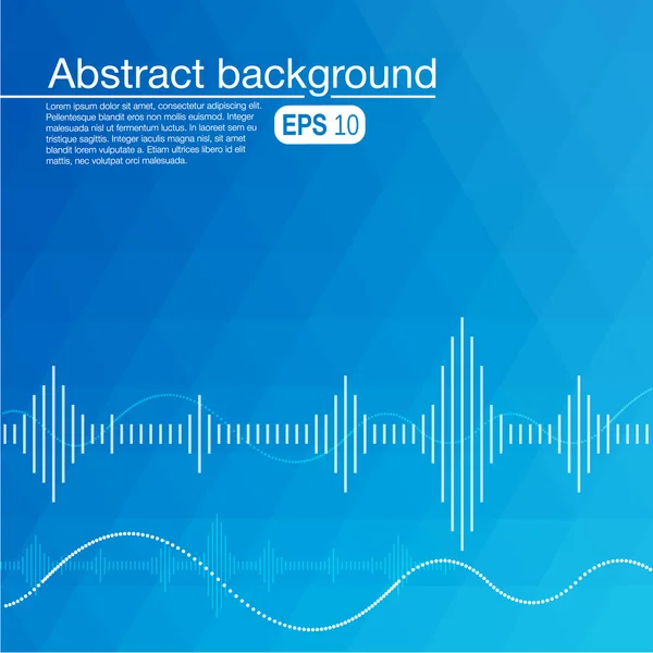 Abstract background with sound waves and curves. — Stock Vector